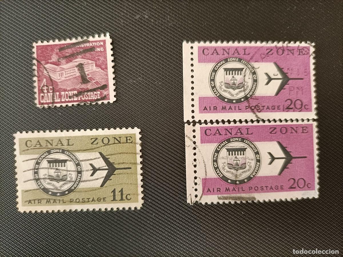 Sellos: Lote de 4 sellos antiguos de Panam&aacute; - Foto 1