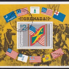 Sellos: GRENADA 1975 SHEET USED MNH BANDERAS FLAGS BICENTENARIO REVOLUCION AMERICANA AMERICAN REVOLUTION. Lote 401465634