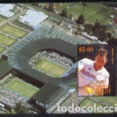 Sellos: BEQUIA GRENADINES ST. VINCENT 1988 SHEET MNH TENIS TENNIS SPORTS DEPORTES. Lote 401475419