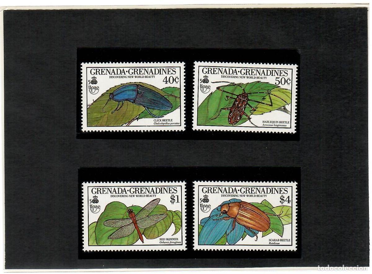 Stamps: SERIE 4 SELLOS TEMA INSECTOS DE GRENADA-GRENADINES