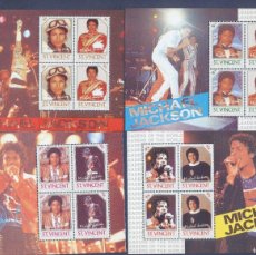 Sellos: ST. VINCENT 1985 4 SHEETS MNH MICHAEL JACKSON SINGERS MUSIC CANTANTES MUSICA. Lote 403180194