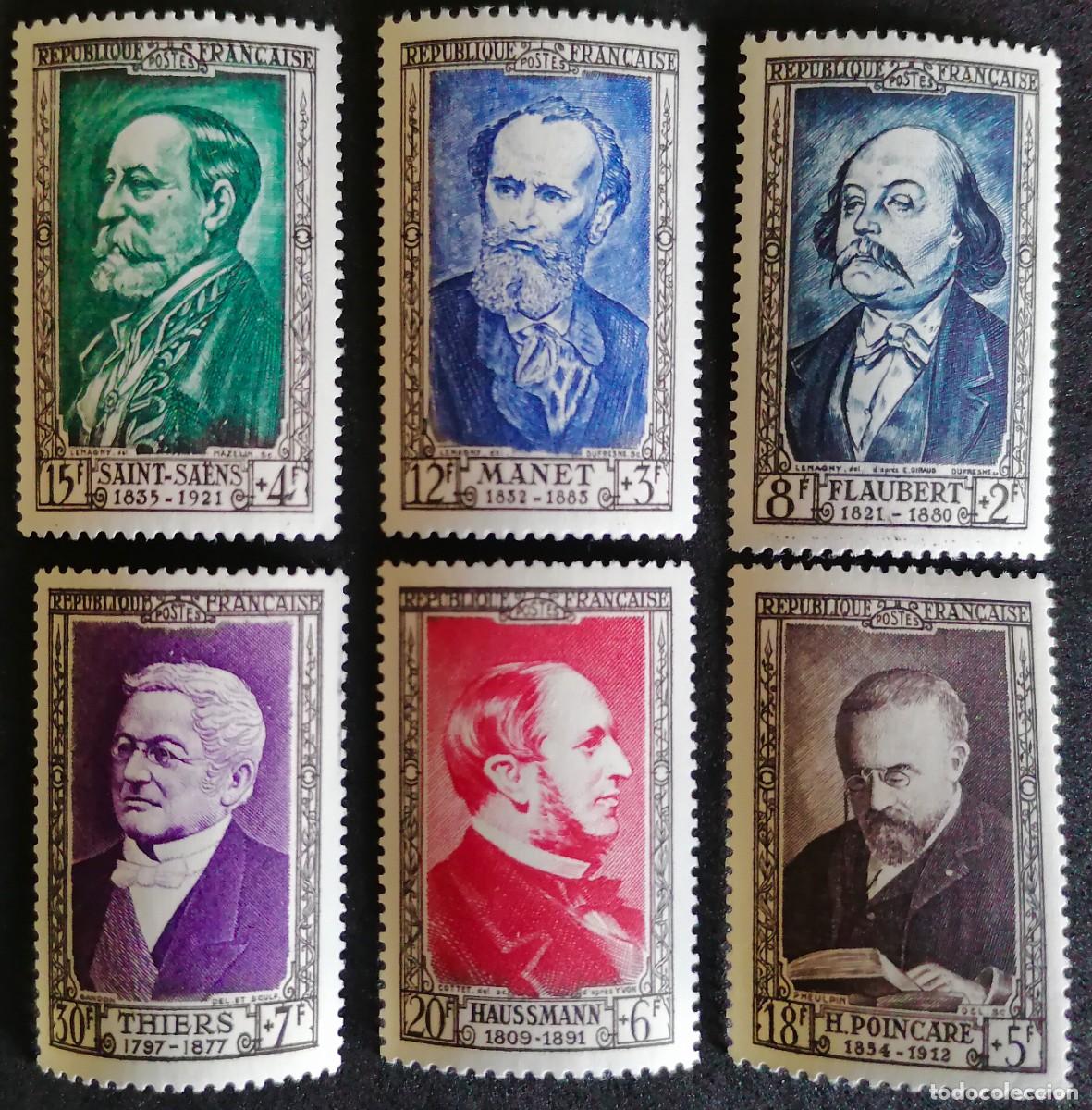 Sellos: FRANCIA 1952 - PERSONAJES . - Foto 1