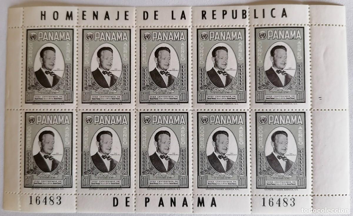 Sellos: PANAM&Aacute; 1961 - HB DAG HAMMARSKJOLD . - Foto 1