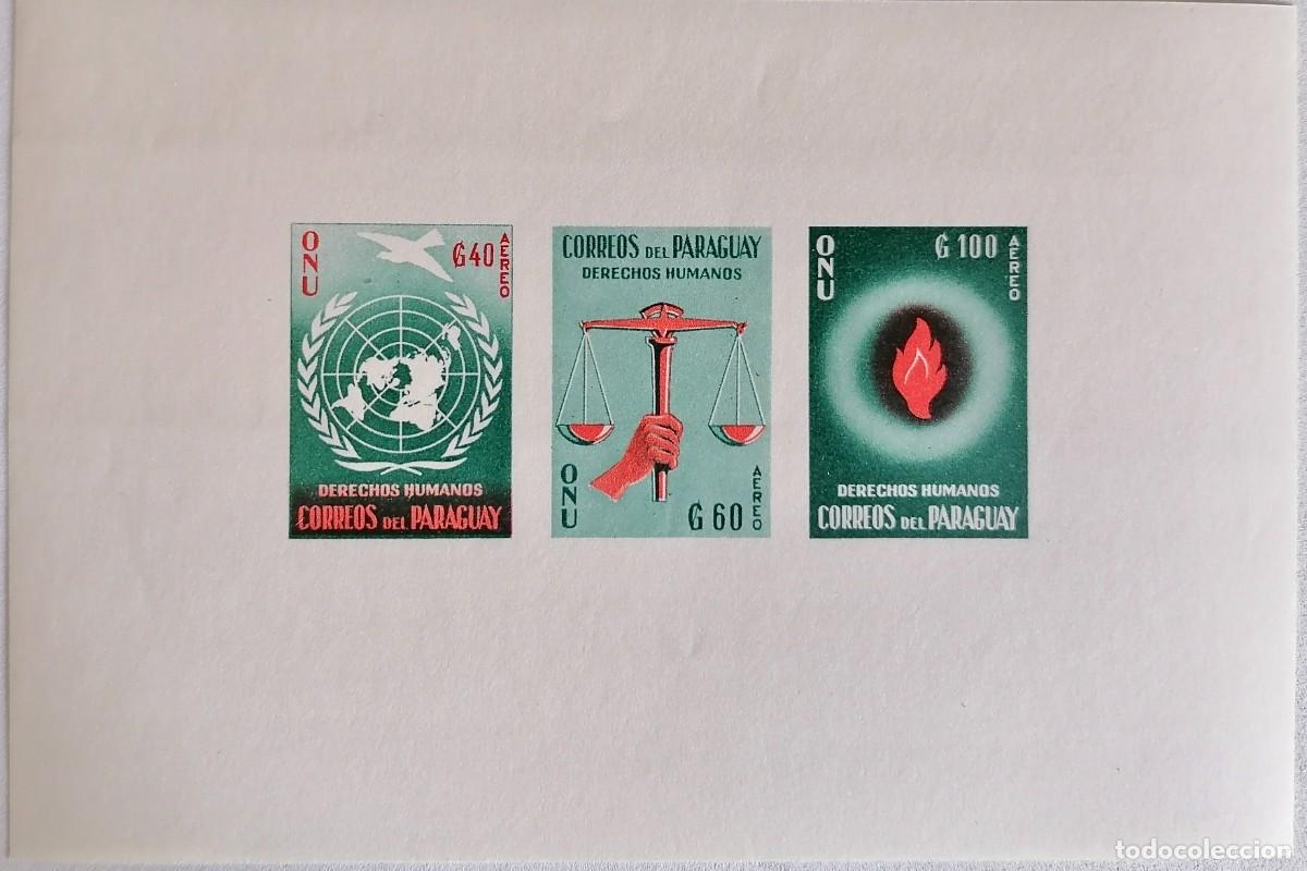Sellos: PARAGUAY 1960 - HB DERECHOS HUMANOS = - Foto 2