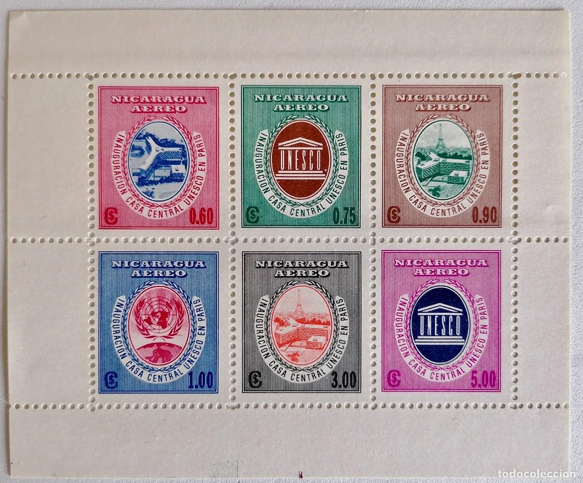 Sellos: NICARAGUA 1958 - HB UNESCO . - Foto 3