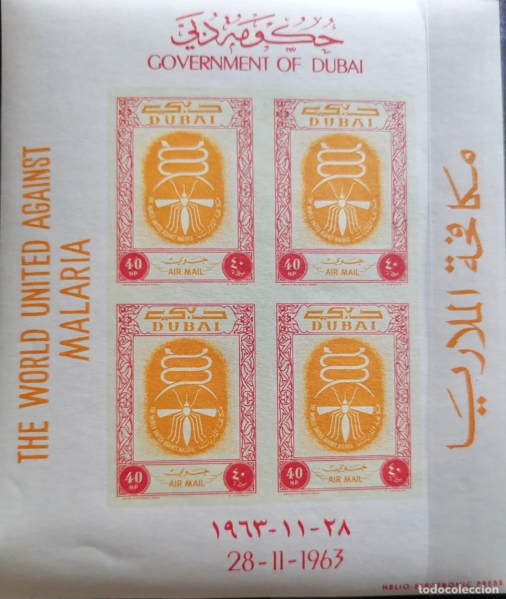 Sellos: DUBAI 1963 - 3 HB CONTRA LA MALARIA . - Foto 4