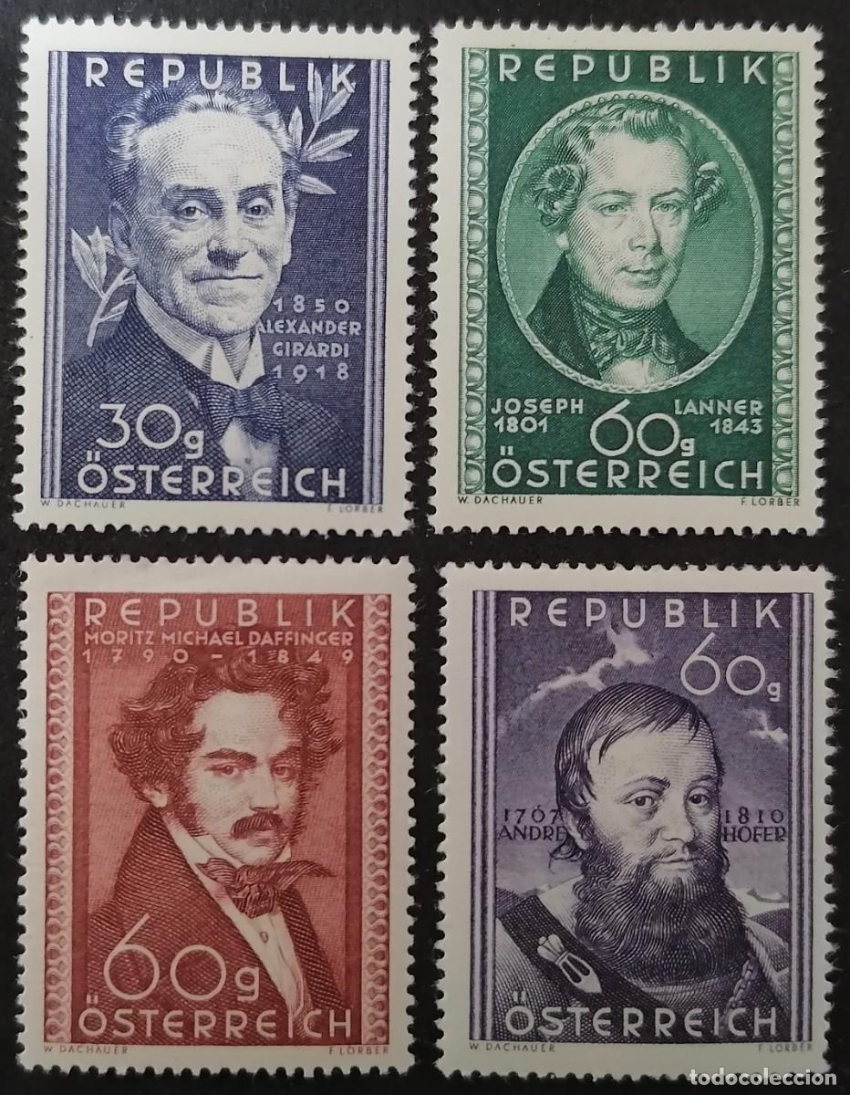 Sellos: AUSTRIA 1950 - PERSONAJES . - Foto 1