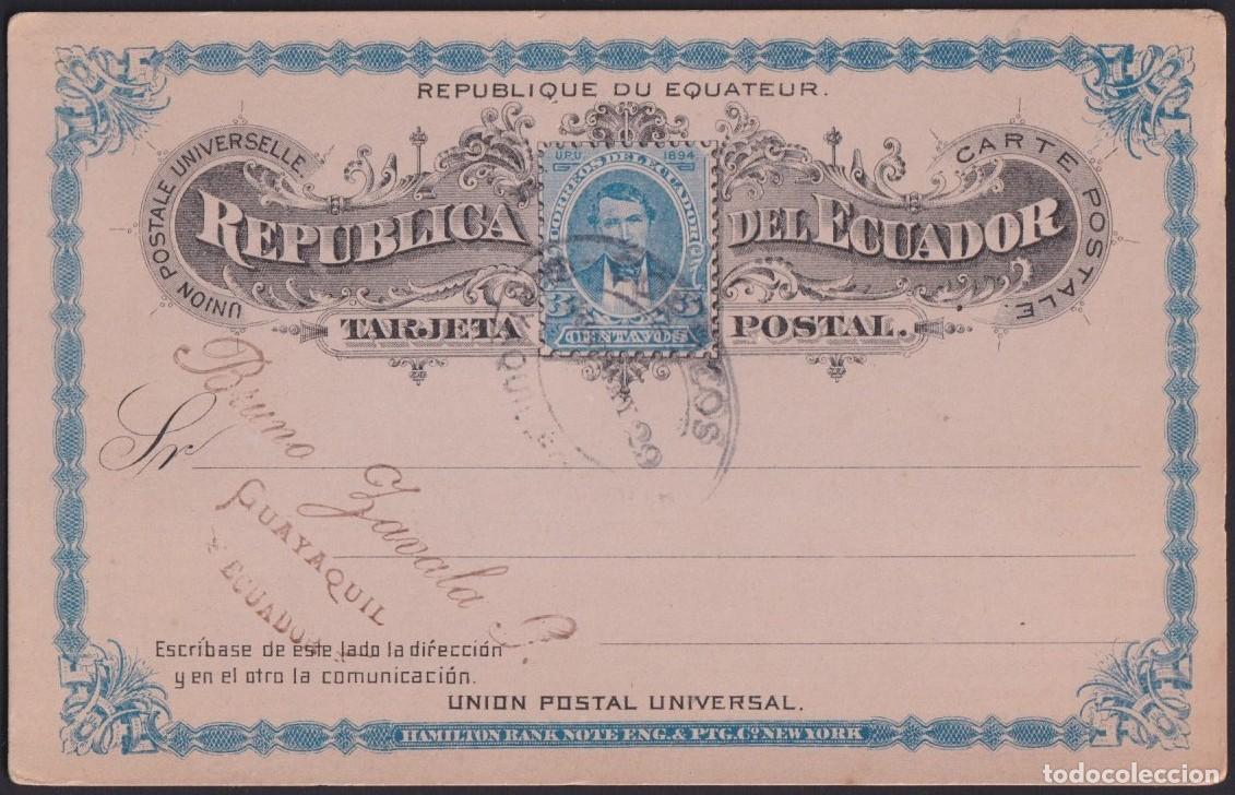 Sellos: Z123 ECUADOR POSTAL STATIONERY CANCEL. - Foto 1