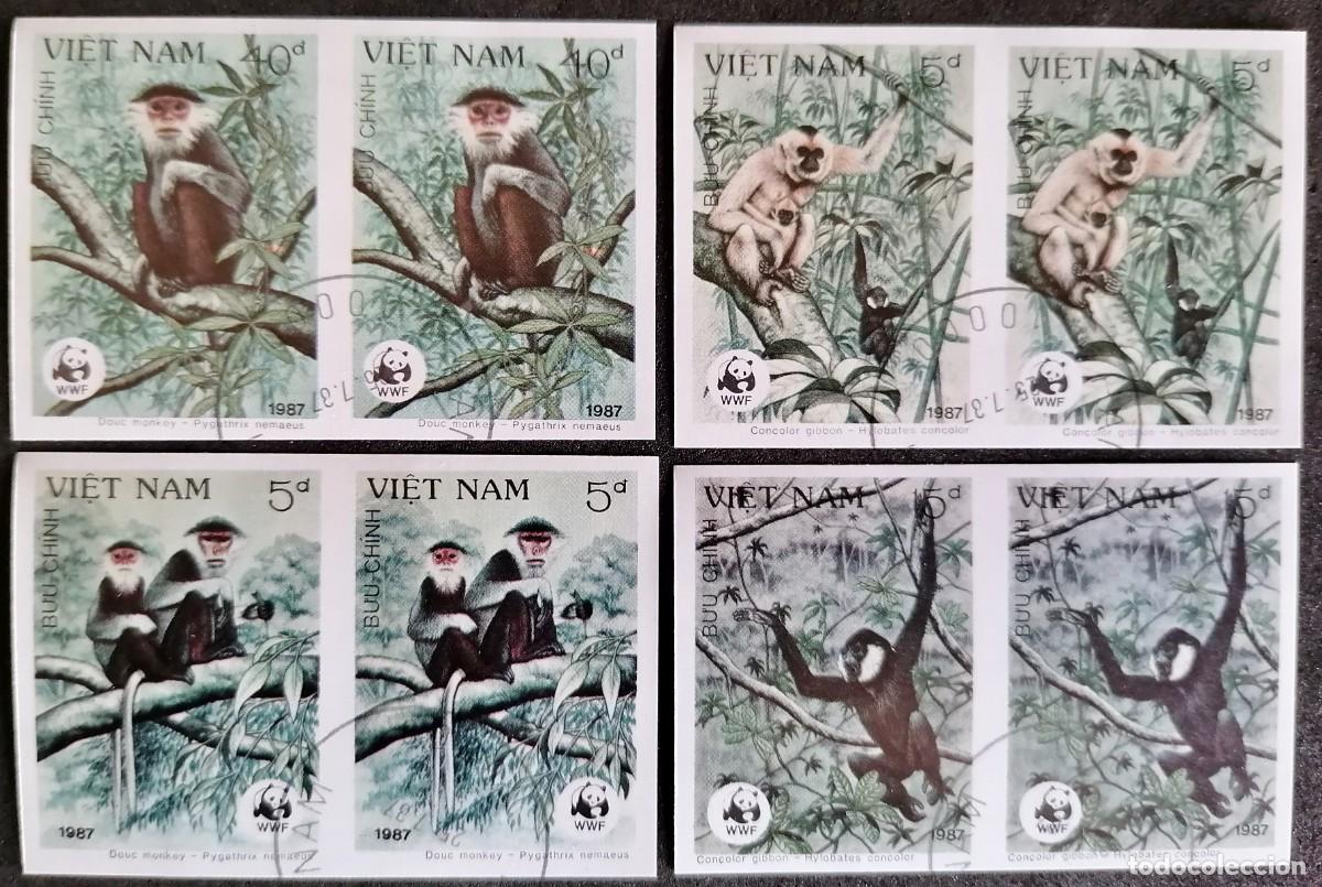 Sellos: VIETNAM 1987 - MONOS . - Foto 1