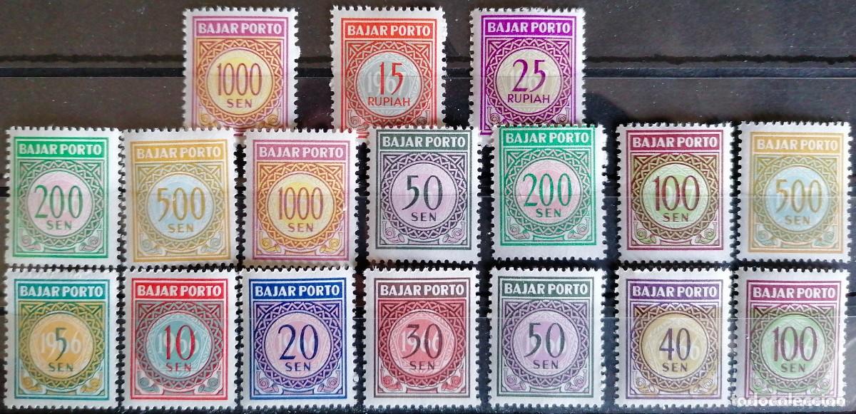Sellos: INDONESIA 1966 / 67 - DE FRANQUEO . - Foto 1