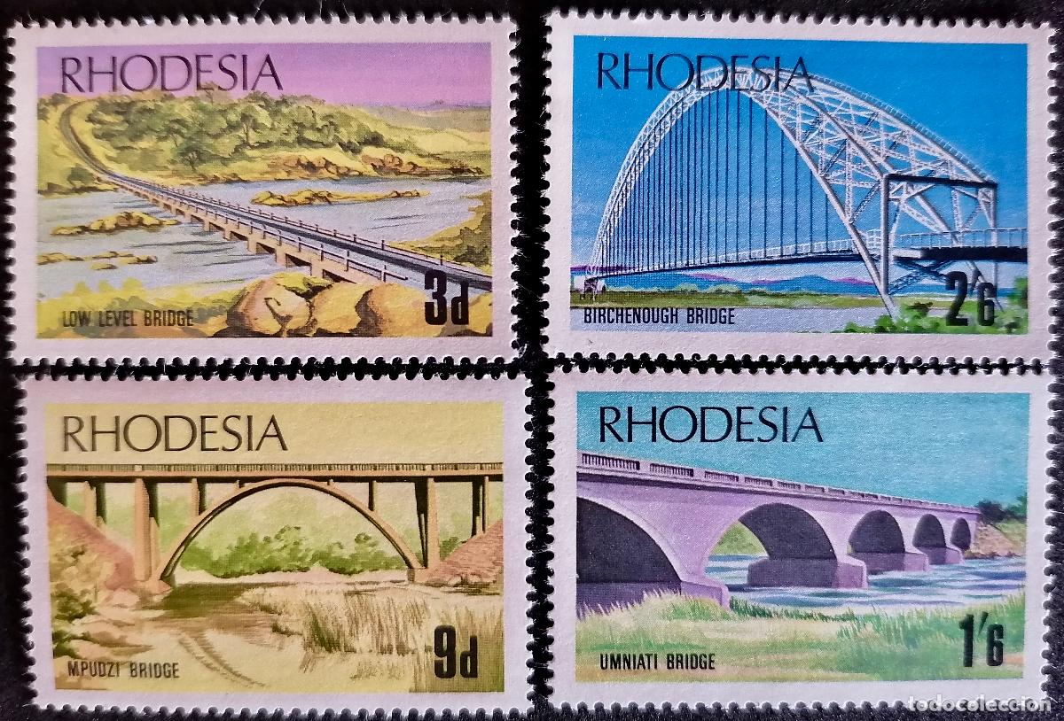 Sellos: RODESIA 1969 - PUENTES . - Foto 1