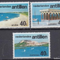 Sellos: ANTILLAS HOLANDESAS 1976 - YVERT 498/500 ** NUEVO SIN FIJASELLO - TURISMO