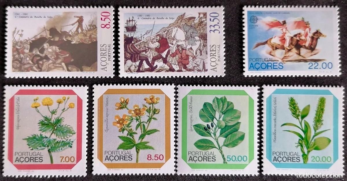 Sellos: AZORES 1981 - A&Ntilde;O COMPLETO SIN HB .- - Foto 1