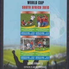 Sellos: UNION ISLAND GRENADINES ST. VINCENT 2010 SHEET MNH FOOTBALL WORLD CUP MUNDIAL DE FUTBOL SUDAFRICA