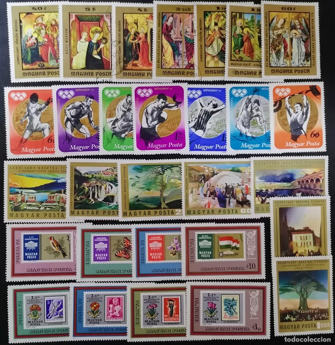 Sellos: HUNGRIA 1973 - SERIES COMPLETAS .