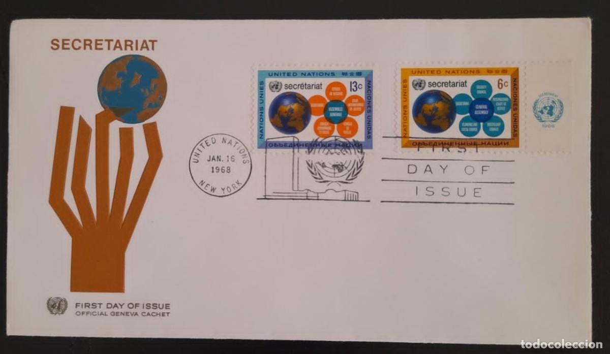 Sellos: SL) 1968 UNITED NATIONS FDC - Foto 1