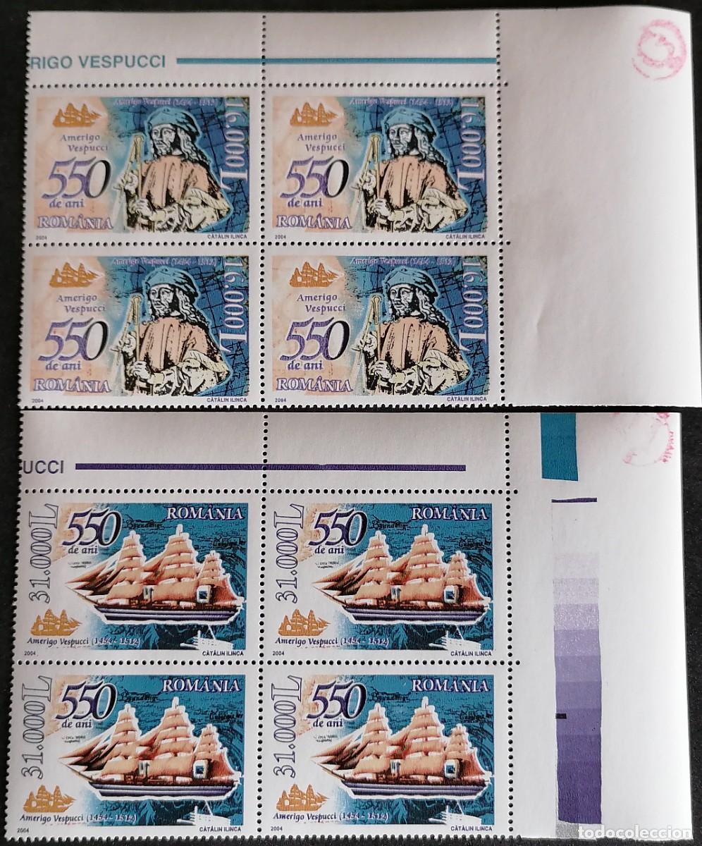 Sellos: RUMANIA 2004 - AM&Eacute;RICO VESPUCIO = - Foto 1