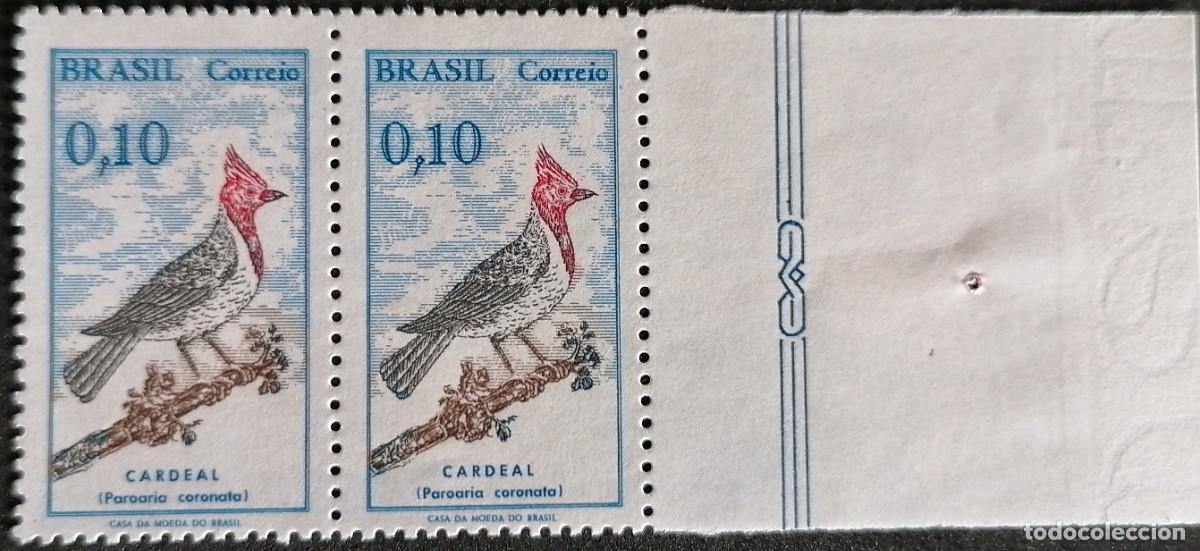 Sellos: BRASIL 1969 - AVES - CARDENAL . - Foto 1