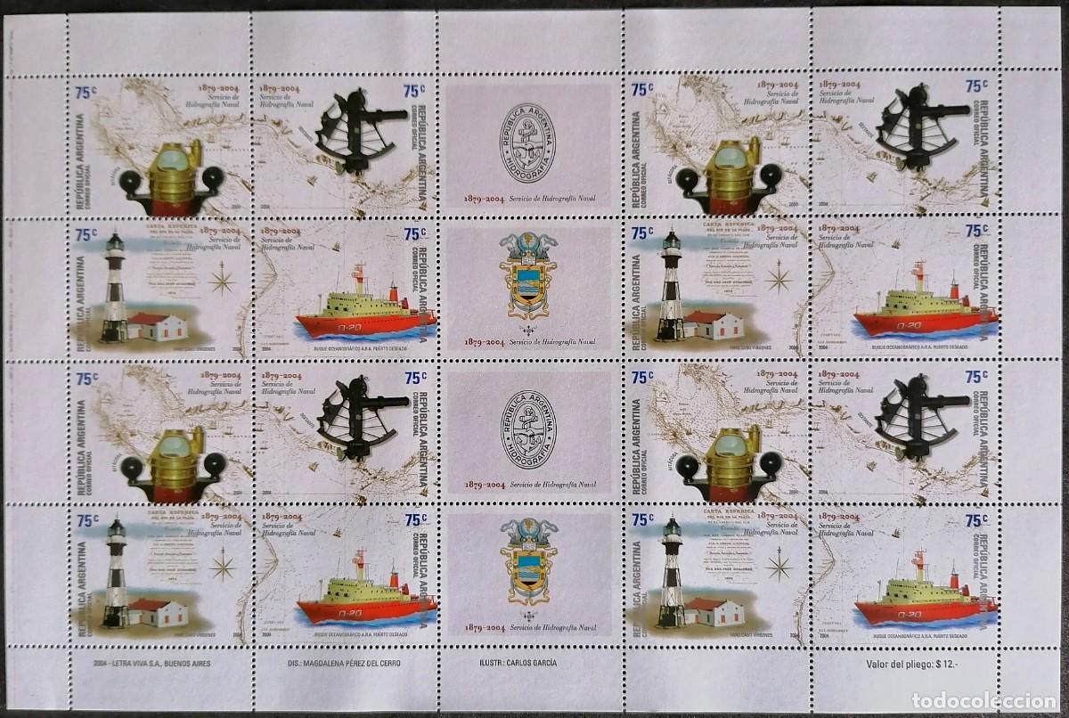 Sellos: ARGENTINA 2004 - HB. SERVICIO GEOGR&Aacute;FICO NAVAL . - Foto 1