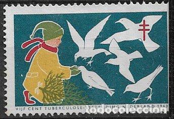 Sellos: VI&Ntilde;ETAS, Protuberculosos, Holanda, 1963(*) - Foto 1