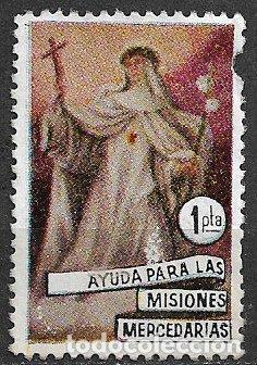 Sellos: VI&Ntilde;ETAS, Ayuda a las Misiones Mercedarias, 1 pta (*) - Foto 1