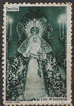 Sellos: VI&Ntilde;ETAS, Virgen de la Macarena, Sevilla (*) - Foto 1