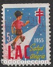 Stamps: VI&Ntilde;ETAS, Protuberculosos, 1955 LAC Salud y alegr&iacute;a, 5 c. (*)