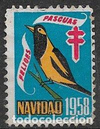 Stamps: VI&Ntilde;ETAS, Protuberculosos, 1958 Felices Pascuas (*)
