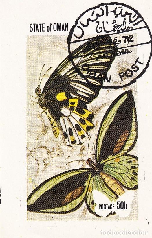 Sellos: HB sin dentar Om&aacute;n 1972 - Mariposas - Foto 1