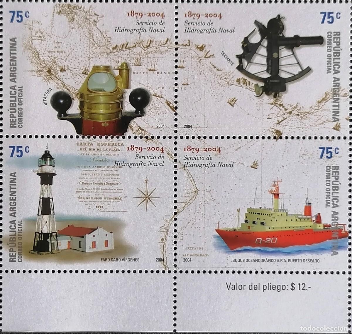 Sellos: ARGENTINA 2004 - SERVICIO GEOGR&Aacute;FICO NAVAL . - Foto 1