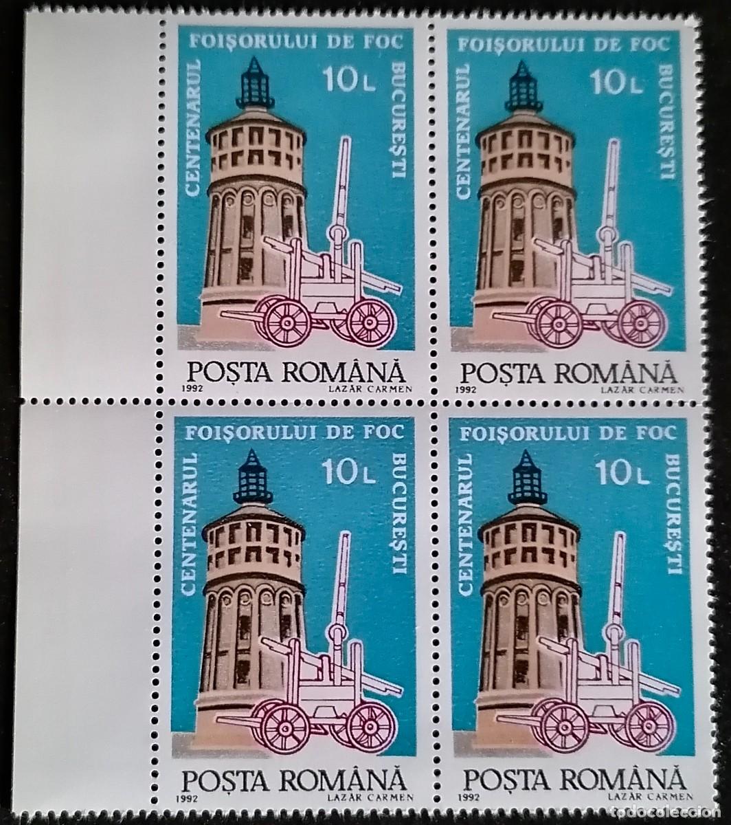 Sellos: RUMANIA 1992 - CENTENARIO / CONTRA INCENDIOS . - Foto 1