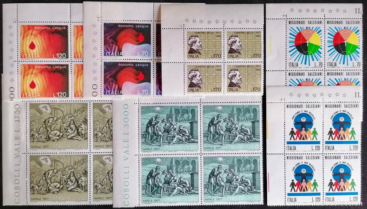 Sellos: ITALIA 1977 - VARIAS SERIES . - Foto 1