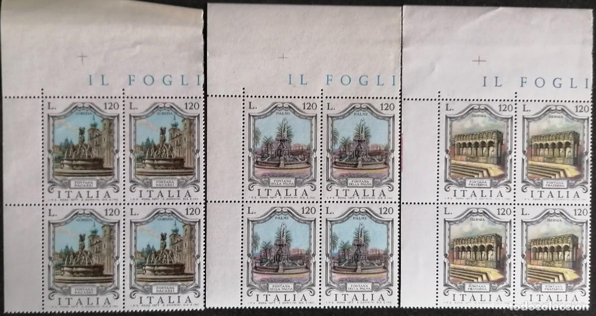 Sellos: ITALIA 1977 - FUENTES . - Foto 1