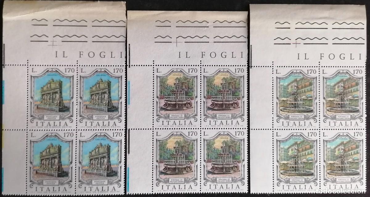 Sellos: ITALIA 1976 - FUENTES . - Foto 1