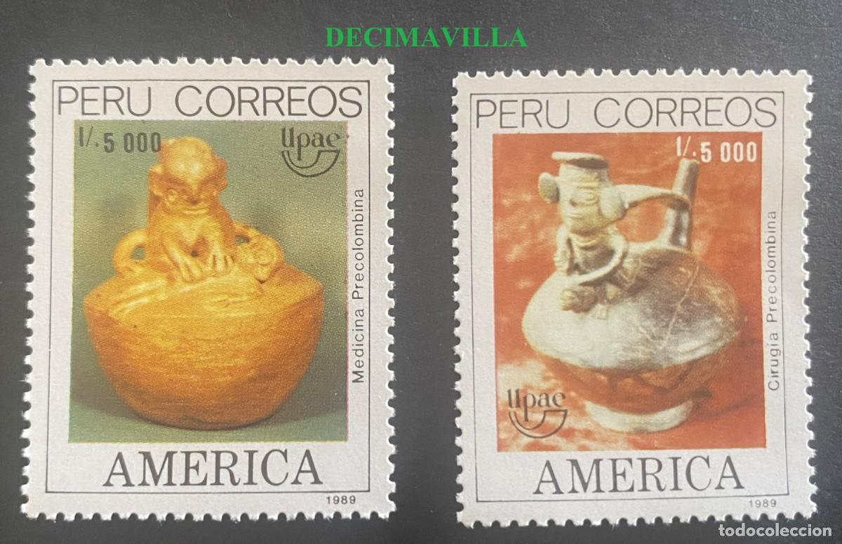 Sellos: OTEM441, PERU, UPAEP, 1989, 913/14 - Foto 1