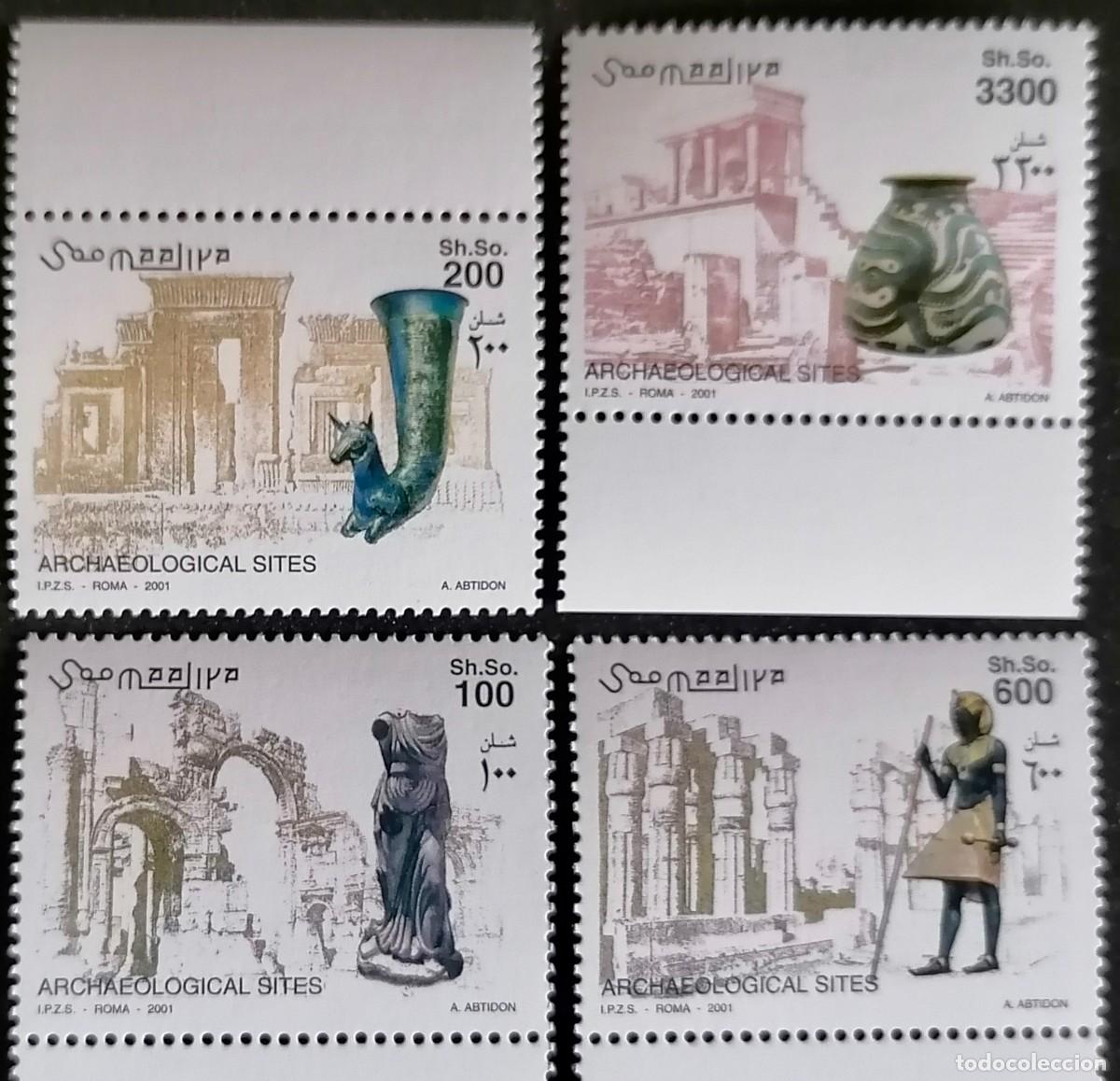 Sellos: SOMALIA 2001 - ARQUEOLOG&Iacute;A .- - Foto 1