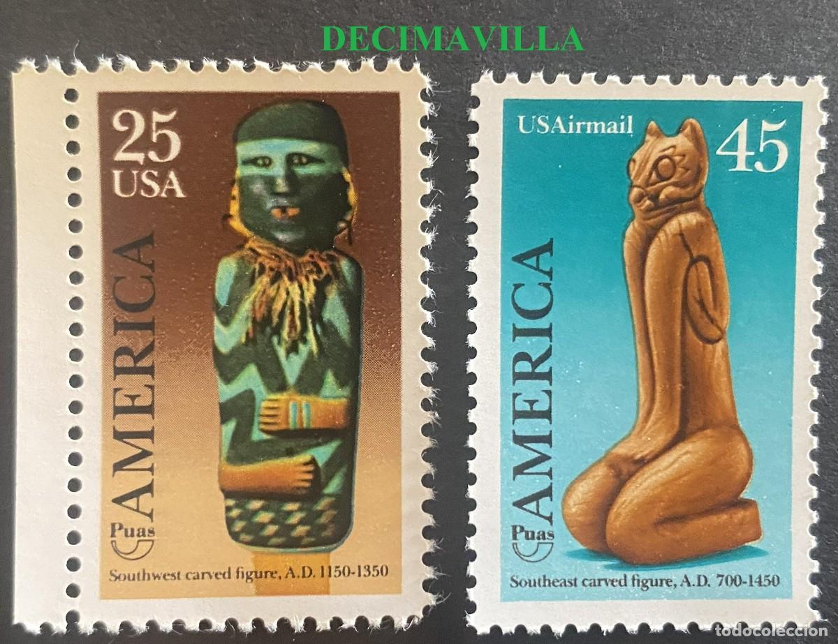 Sellos: OTEM445, U.S.A., UPAEP, 1989, 1877 + A115 - Foto 1