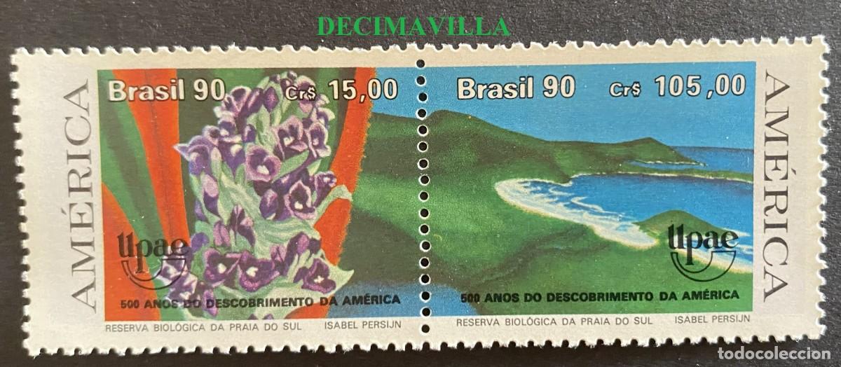 Sellos: OTEM449, BRASIL, UPAEP, 1990, 1985/86 - Foto 1
