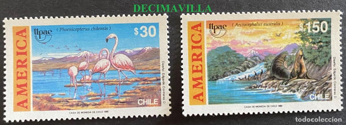 Sellos: OTEM450, CHILE, UPAEP, 1990, 1003/04 - Foto 1