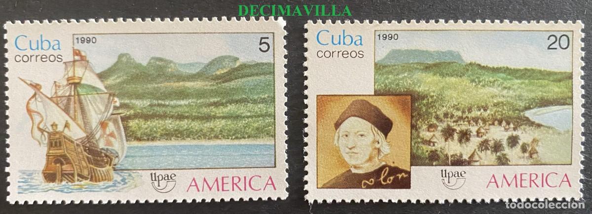 Sellos: OTEM453, CUBA, UPAEP, 1990, 3056/57 - Foto 1