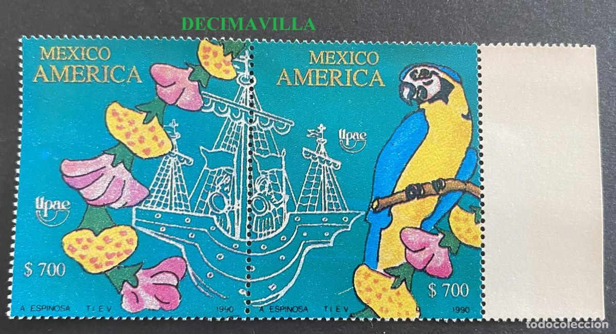 Sellos: OTEM458, MEXICO, UPAEP, 1990, 1357/58 - Foto 1