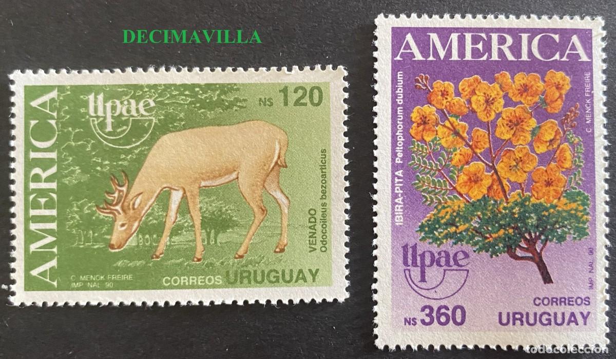 Sellos: OTEM464, URUGUAY, UPAEP, 1990, 1330/31 - Foto 1