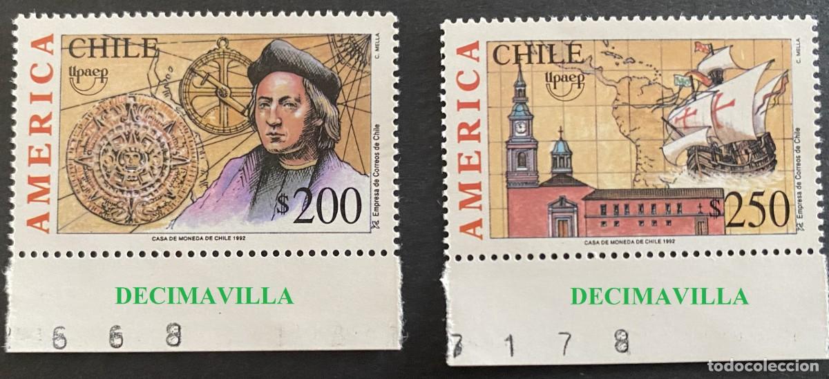 Sellos: OTEM488, CHILE, UPAEP, 1992, 1138/39 - Foto 1