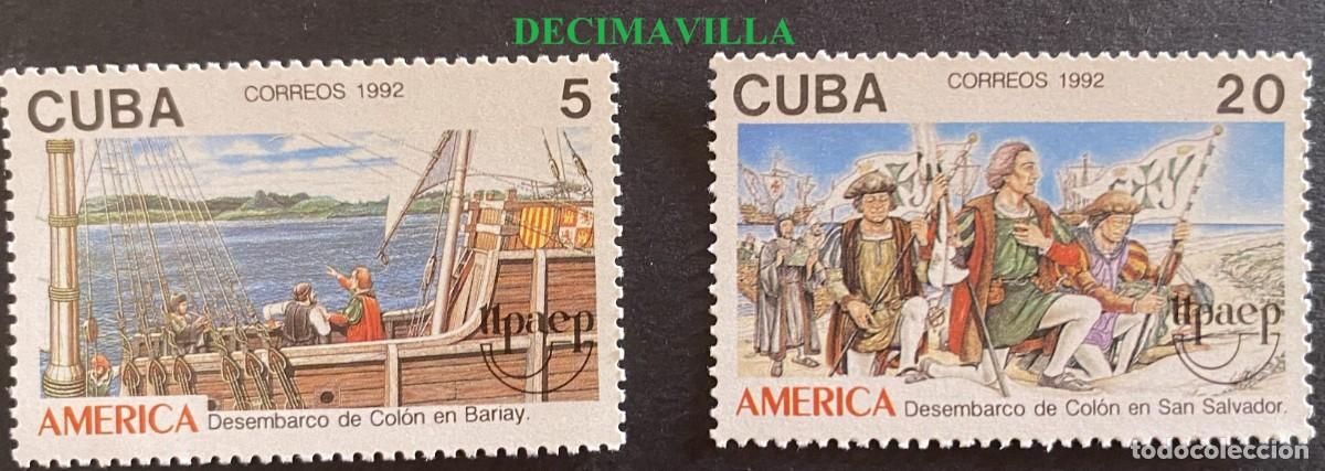 Sellos: OTEM490, CUBA, UPAEP, 1992, 3203/04 - Foto 1