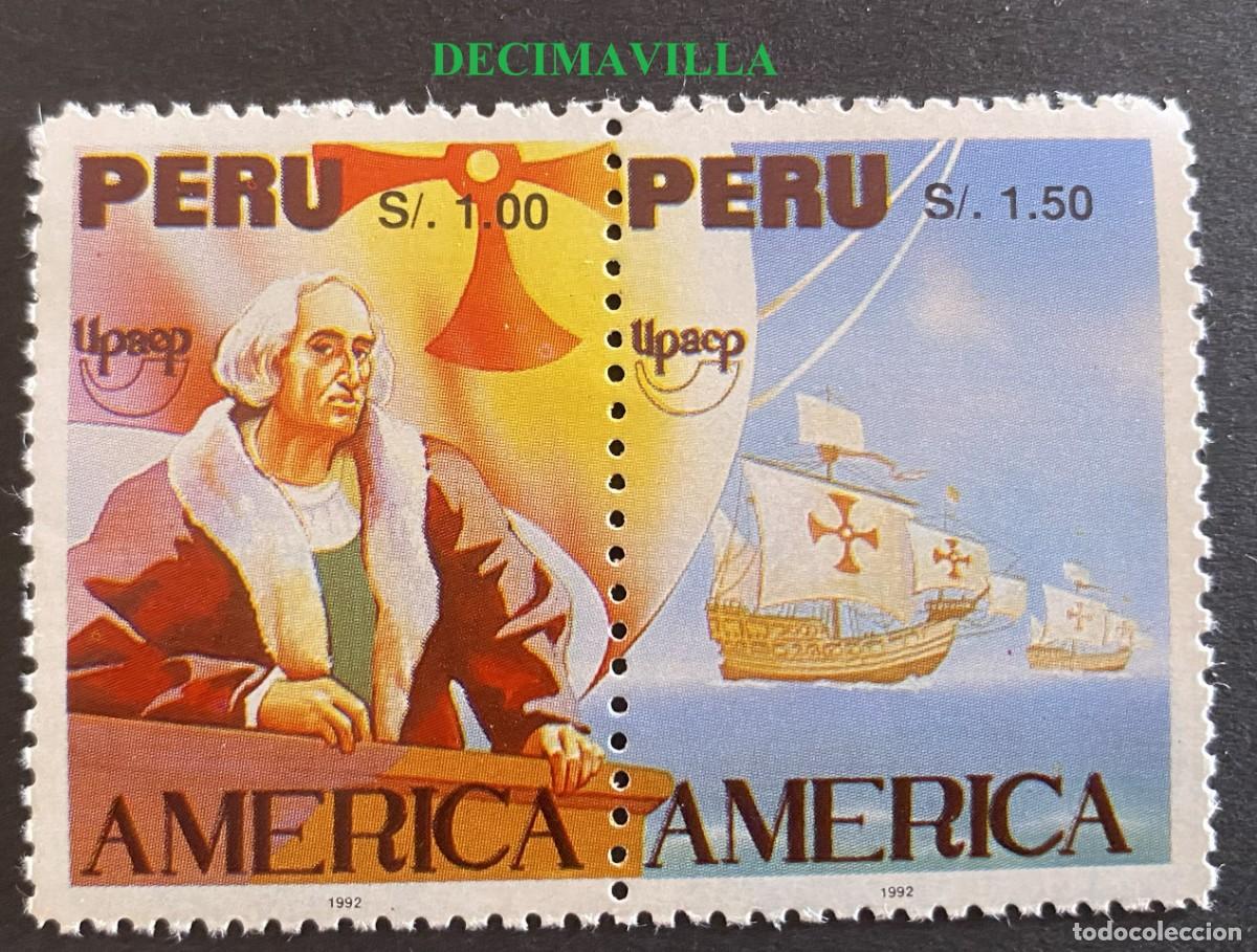 Sellos: OTEM499, PERU, UPAEP, 1992, 2211/12 - Foto 1