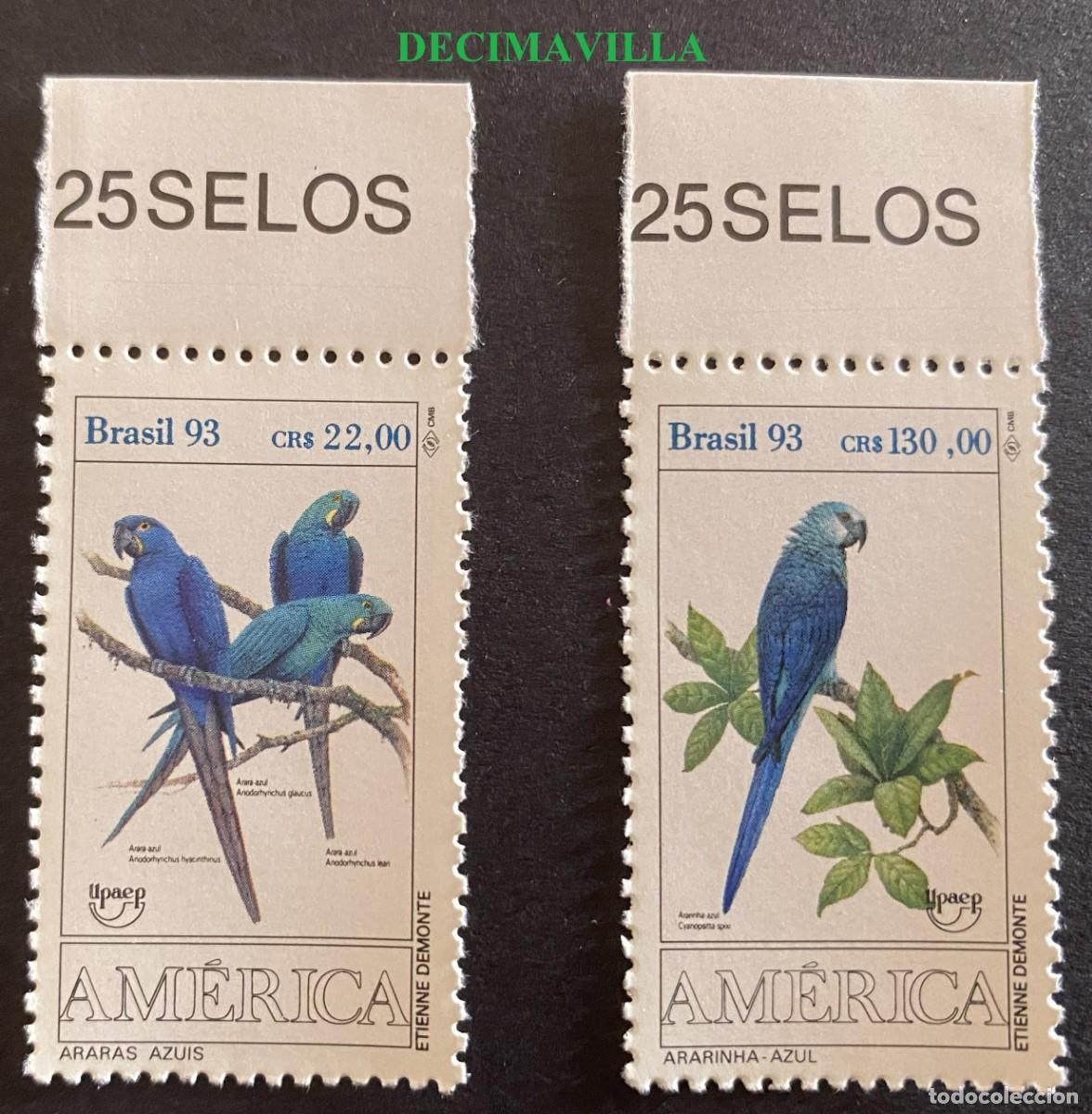 Sellos: OTEM506, BRASIL, UPAEP, 1993, 2136/37 - Foto 1
