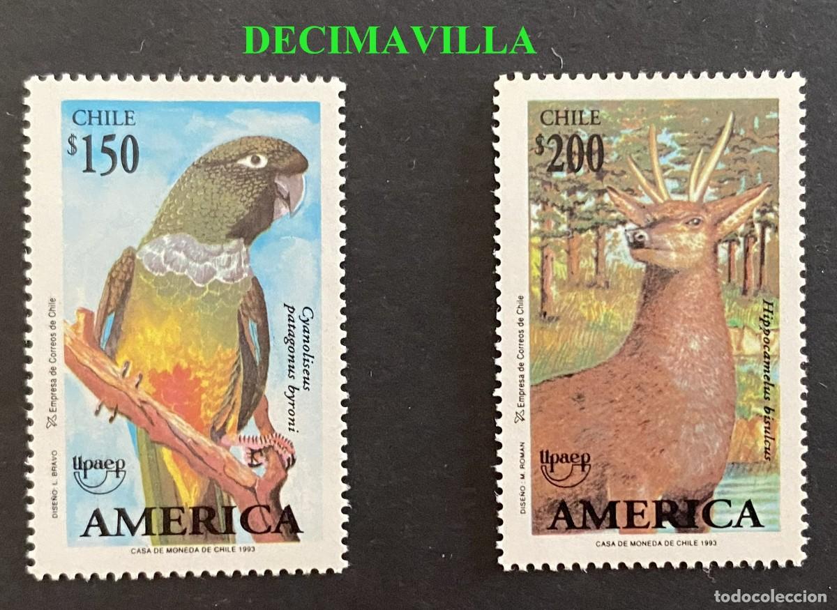 Sellos: OTEM507, CHILE, UPAEP, 1993, 1182/83 - Foto 1