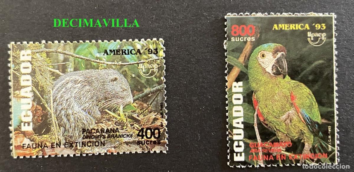 Sellos: OTEM511, ECUADOR, UPAEP, 1993, 1284/85 - Foto 1