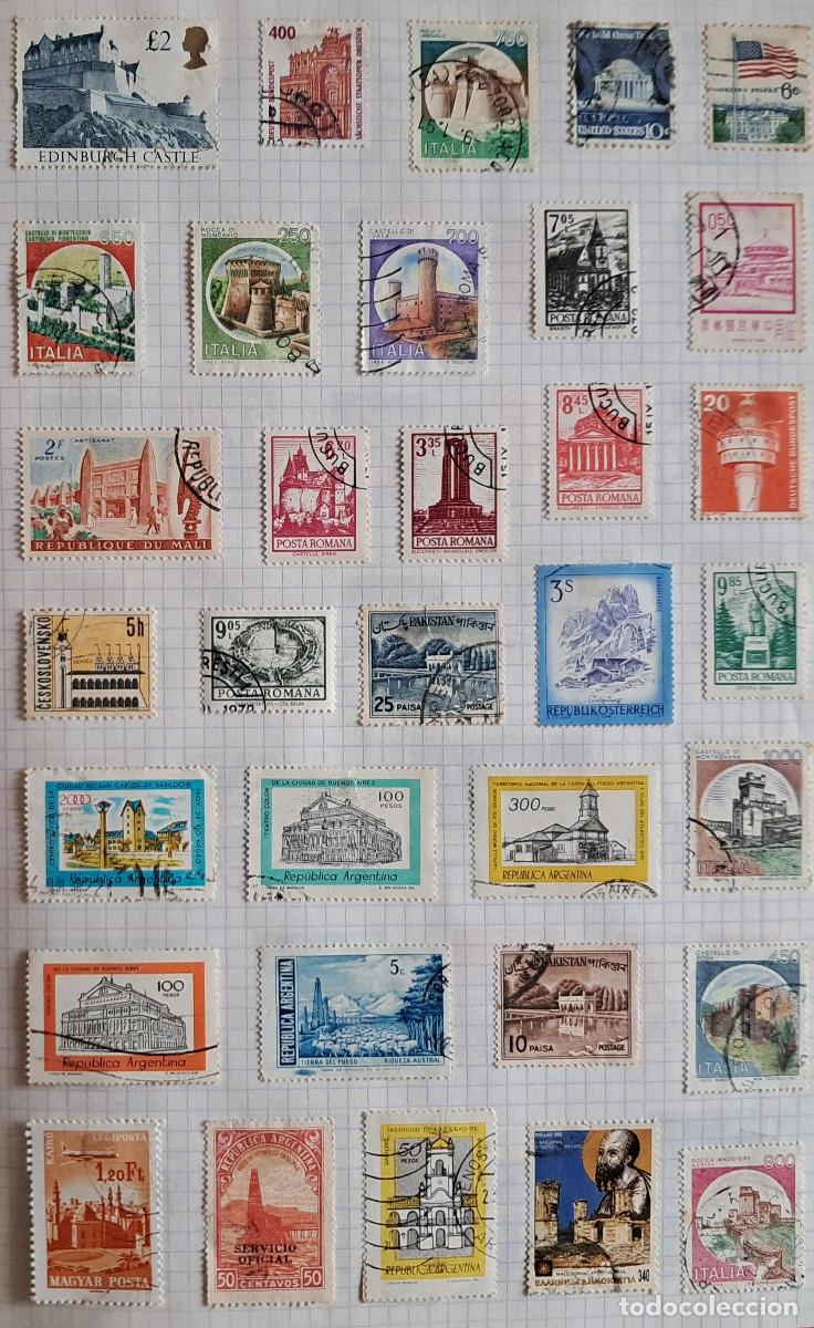 Sellos: lote de 33 sellos usados, extranjeros de edificios. - Foto 1