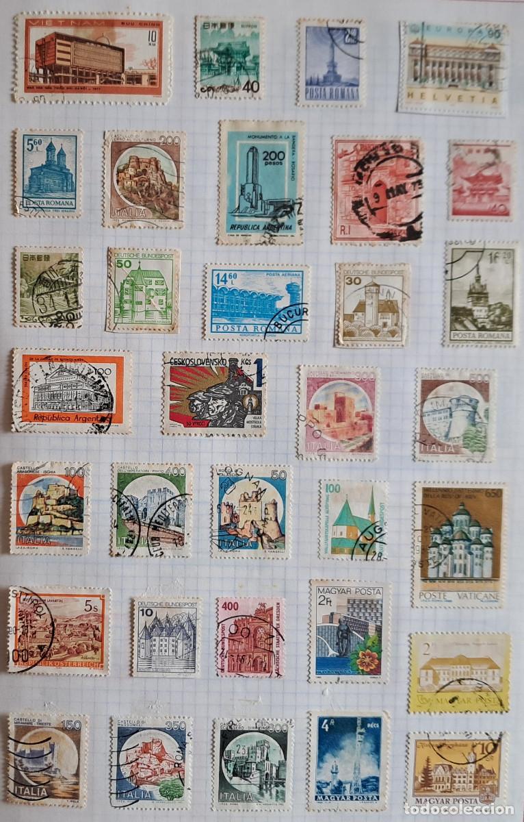 Sellos: lote de 33 sellos usados, extranjeros de edificios. - Foto 1